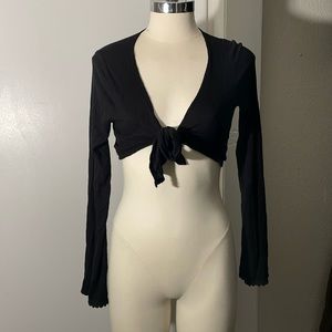 Black festival tie top size M